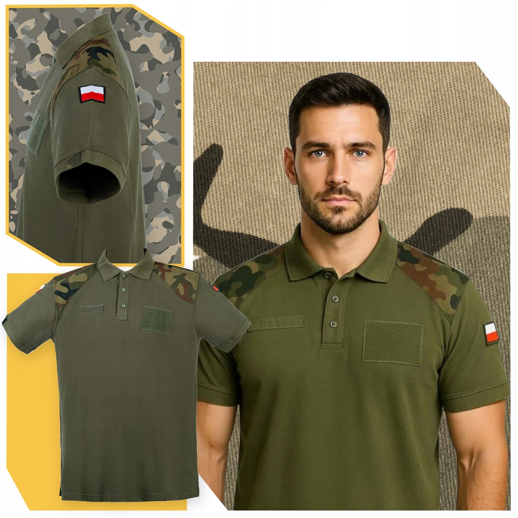 Koszulka polo wojskowa MON 304A Wojska Polskiego polówka męska khaki S Model 304A/MON